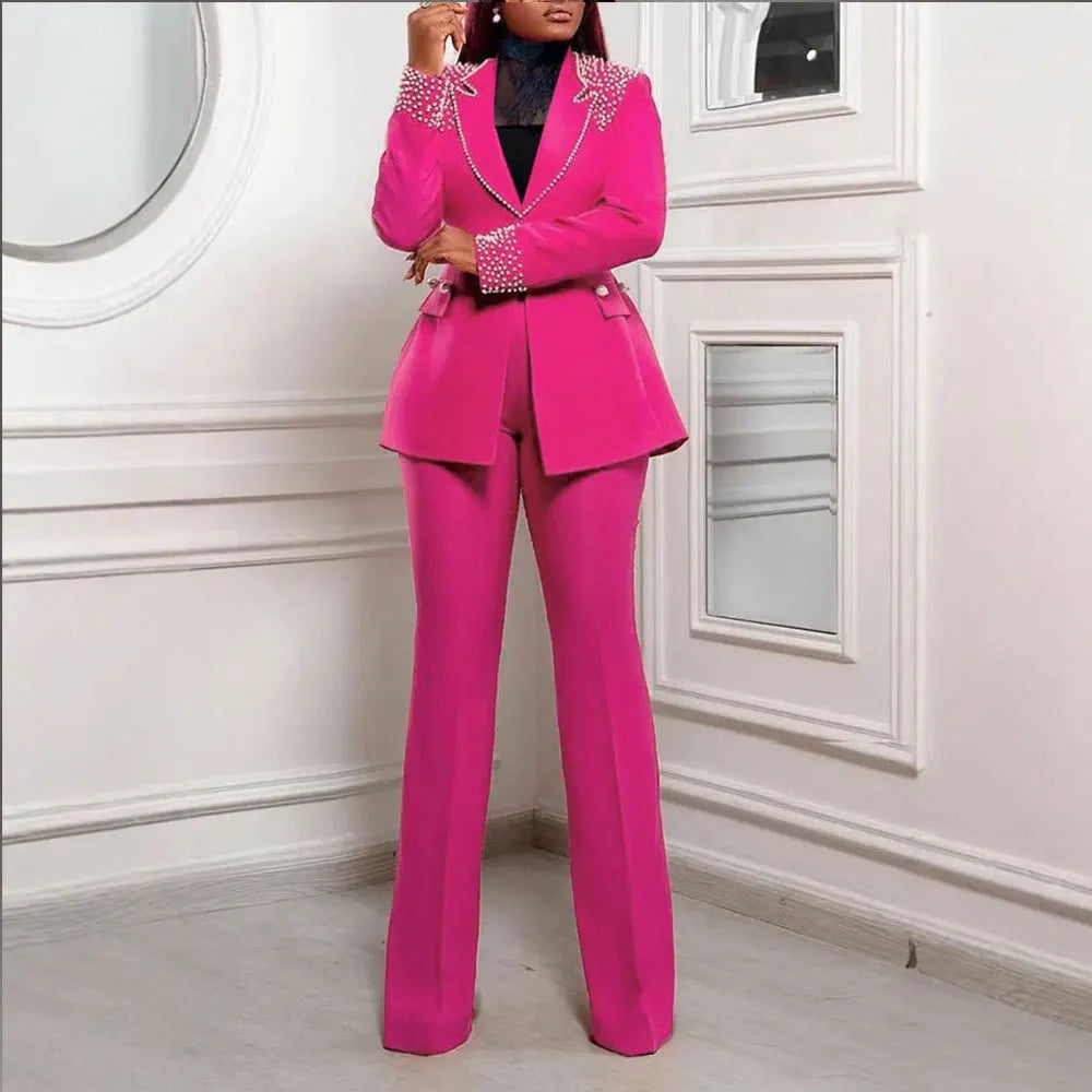 This is Elegance! Two Piece Blazer and Pants Set