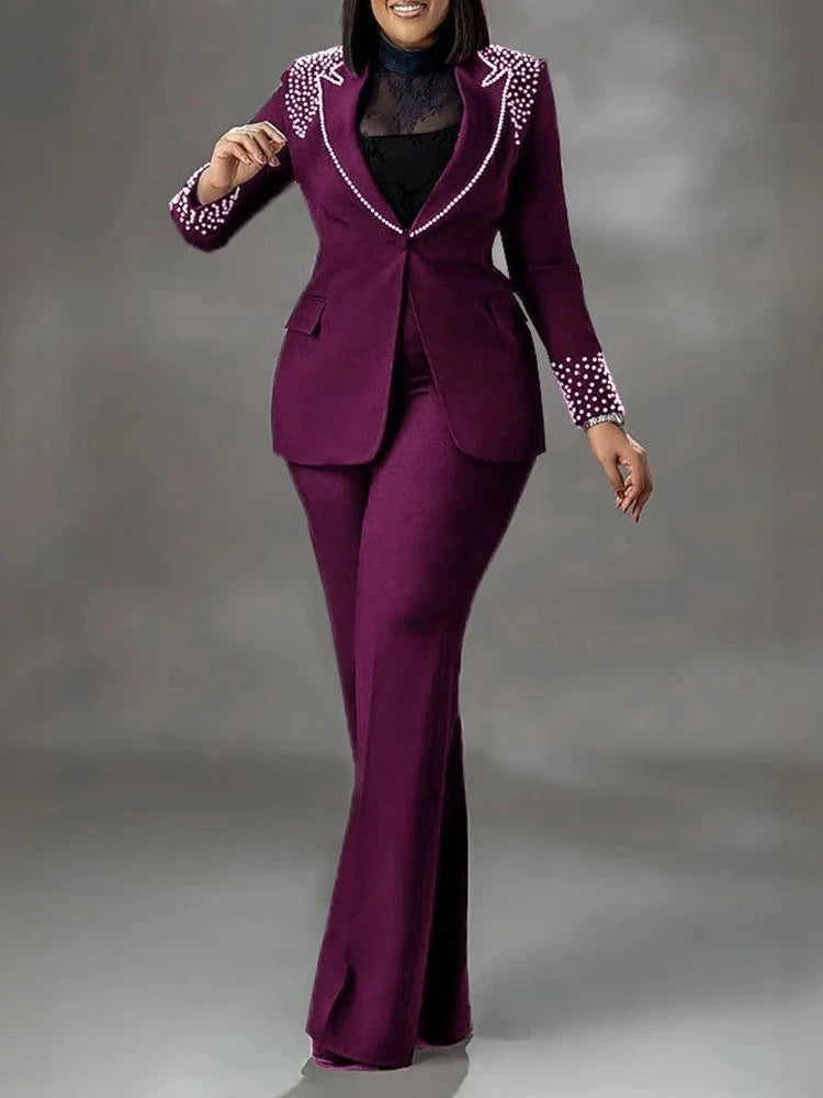 This is Elegance! Two Piece Blazer and Pants Set