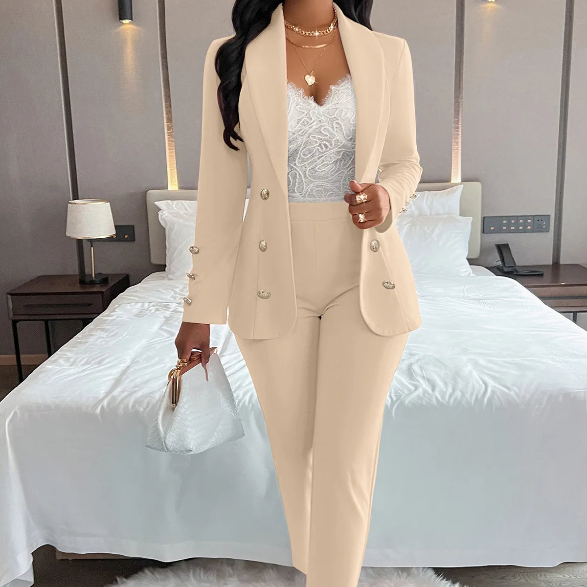 About Business Two Piece Suit Set