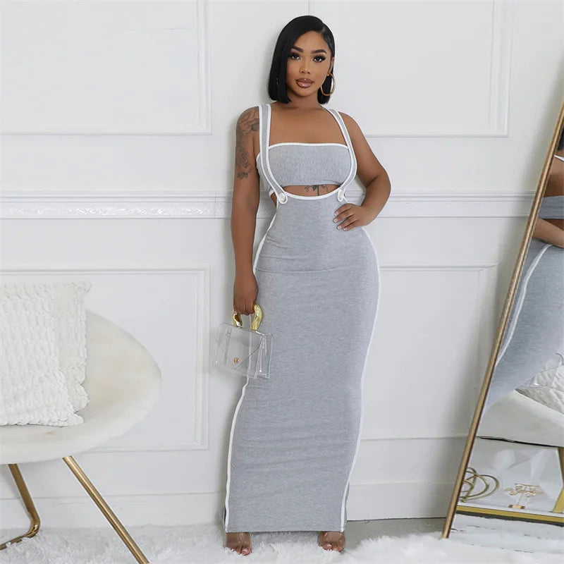 It's Giving.. Baddie! Bodycon Overall Dress