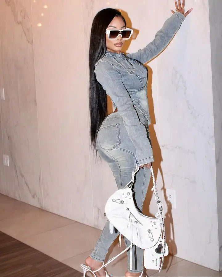 TGIF! Denim Pant Set