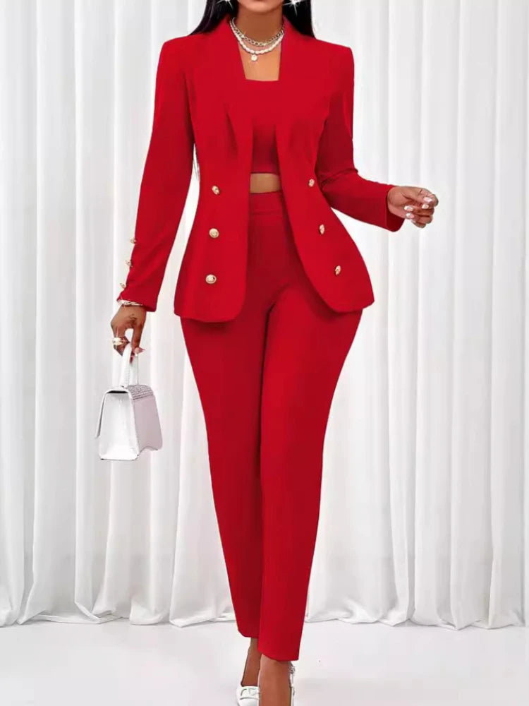 Money Talks! Three Piece Suit Set