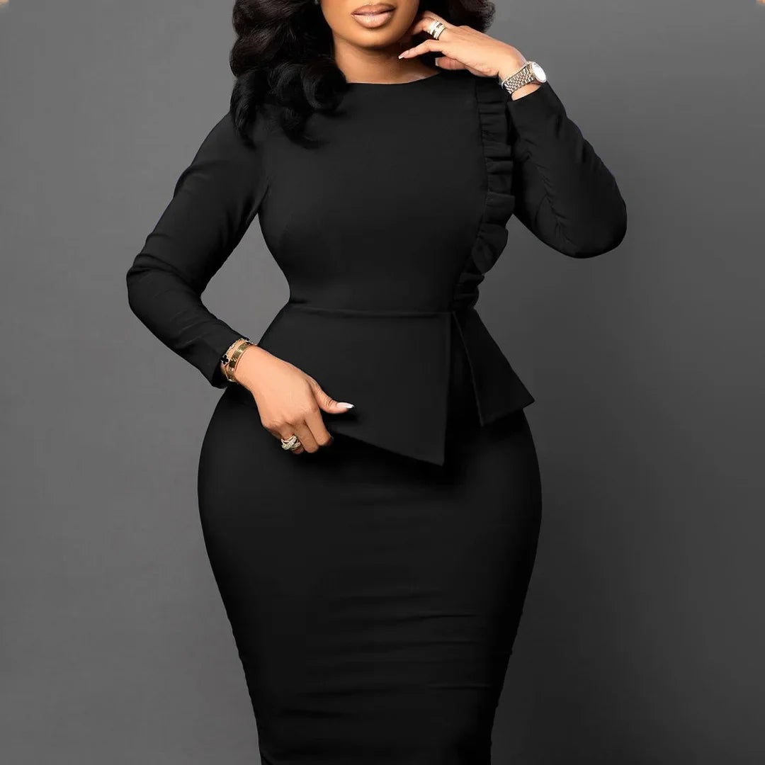 Bossy At Heart! Bodycon Midi High Waist Dress
