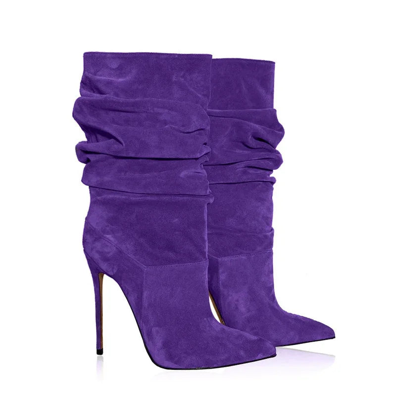 "Walk It Like I Talk It!"  Velvet & Leather  Boot Heels