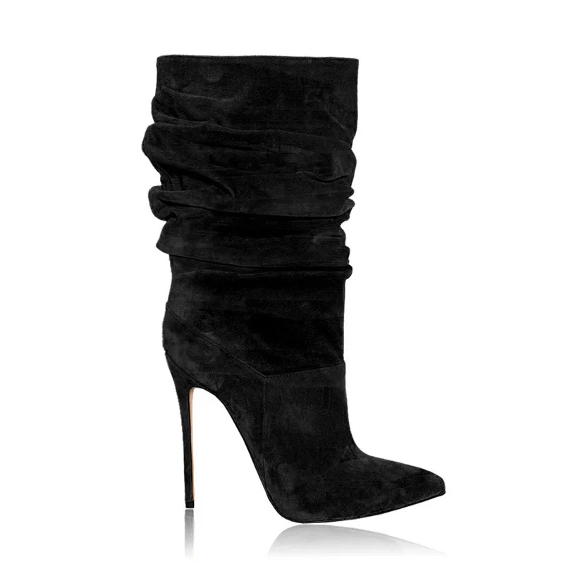 "Walk It Like I Talk It!"  Velvet & Leather  Boot Heels