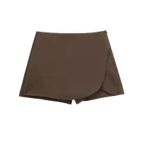 Skort Girl!  Asymmetric Skirt Style Short Bottoms